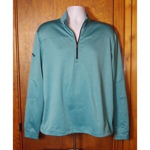 Callaway‎ Weather Series Mens Medium Teal Heather Quarter Zip Golf Pullover
